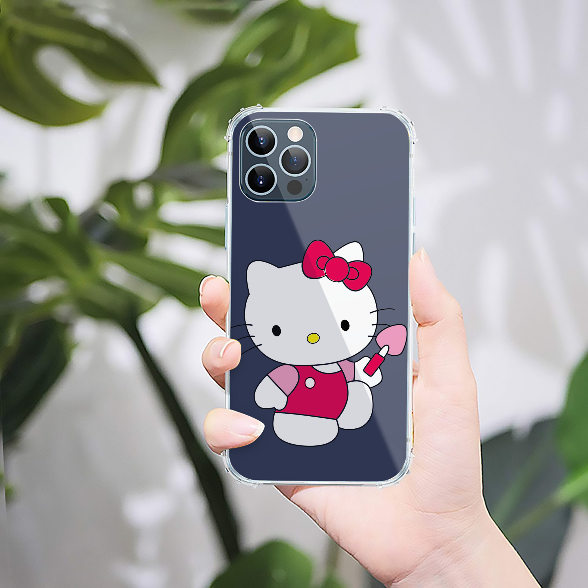 （画像用） Hello Kitty ハローキティ 【iPhone 12シリーズ対応】透明スマホケース（クリアソフトケース）